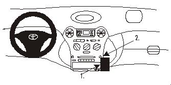 Brodit Proclip 852699 t.b.v. - Toyota Yaris Verso - Toyota Yaris - 1999-2005 - Brodit Angled mount