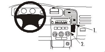 Brodit Proclip 852714 t.b.v. - Opel Zafira A - 1999-2004 - Brodit Angled mount