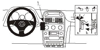 Brodit Proclip 852715 t.b.v. - Lexus IS Series - 2001-2005 - Brodit Center mount