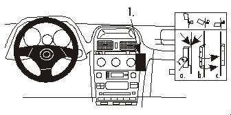 Brodit Proclip 852716 t.b.v. - Lexus IS Series - 2001-2005 - Brodit Angled mount