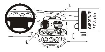 Brodit Proclip 852719 t.b.v. - Renault Scénic - Renault RX4 - Renault Mégane I - 2000-2003 - Brodit Center mount