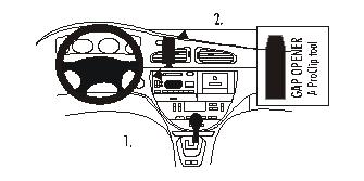 Brodit Proclip 852721 t.b.v. - Jaguar S-Type - 1999-2001 - Brodit Center mount