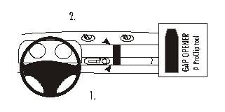 Brodit Proclip 852723 t.b.v. - Lotus Elise S1 - 1996-2002 - Brodit Center mount