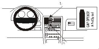 Brodit Proclip 852748 t.b.v. - Lexus LS Series - 1990-1994 - Brodit Center mount