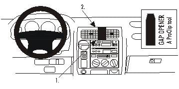 Brodit Proclip 852749 t.b.v. - Toyota LandCruiser 90 - 1997-2002 - Brodit Center mount