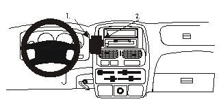 Brodit Proclip 852751 t.b.v. - Nissan Navara - Nissan King Cab - 2000-2006 - Brodit Center mount