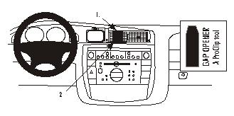 Brodit Proclip 852755 t.b.v. - Opel Omega - 2000-2005 - Brodit Center mount