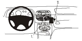 Brodit Proclip 852760 t.b.v. - Fiat Punto - 2000-2003 - Brodit Angled mount