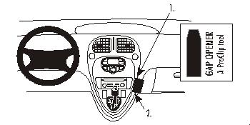 Brodit Proclip 852762 t.b.v. - Citroen Xsara Picasso - 2000-2006 - Brodit Angled mount