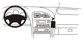 Brodit Proclip 852774 t.b.v. - Ford Thunderbird - Lincoln LS - 2000-2006 - Brodit Angled mount