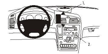 Brodit Proclip 852777 t.b.v. - Volvo XC70 - Volvo V70 N - Volvo S60 - 2000-2010 - Brodit Center mount