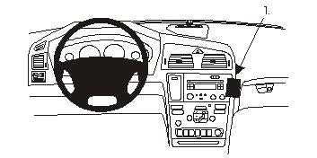 Brodit Proclip 852779 t.b.v. - Volvo XC70 - Volvo V70 N - Volvo S60 - 2000-2004 - Brodit Angled mount