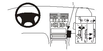 Brodit Proclip 852786 t.b.v. - Mercedes Benz C-Class (180-320) - 1993-1999 - Brodit Angled mount