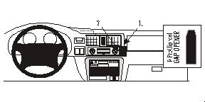 Brodit Proclip 852789 t.b.v. - Honda Passport - Isuzu Rodeo - Isuzu Campo + 1 modellen - 1998-2004 - Brodit Angled mount