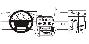Brodit Proclip 852793 t.b.v. - Volvo V40 - Volvo S40 - 1996-2000 - Brodit Angled mount