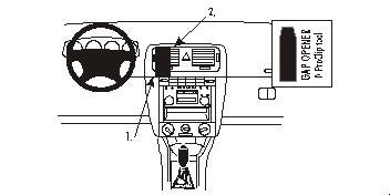 Brodit Proclip 852803 t.b.v. - Skoda Fabia - 2000-2007 - Brodit Center mount