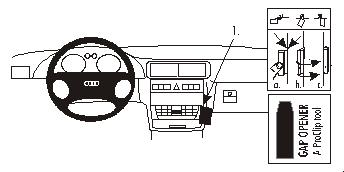 Brodit ProClip 852857 - Audi A3 2001-2002