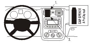 Brodit ProClip 853358 - Volkswagen Golf V 2004-2006