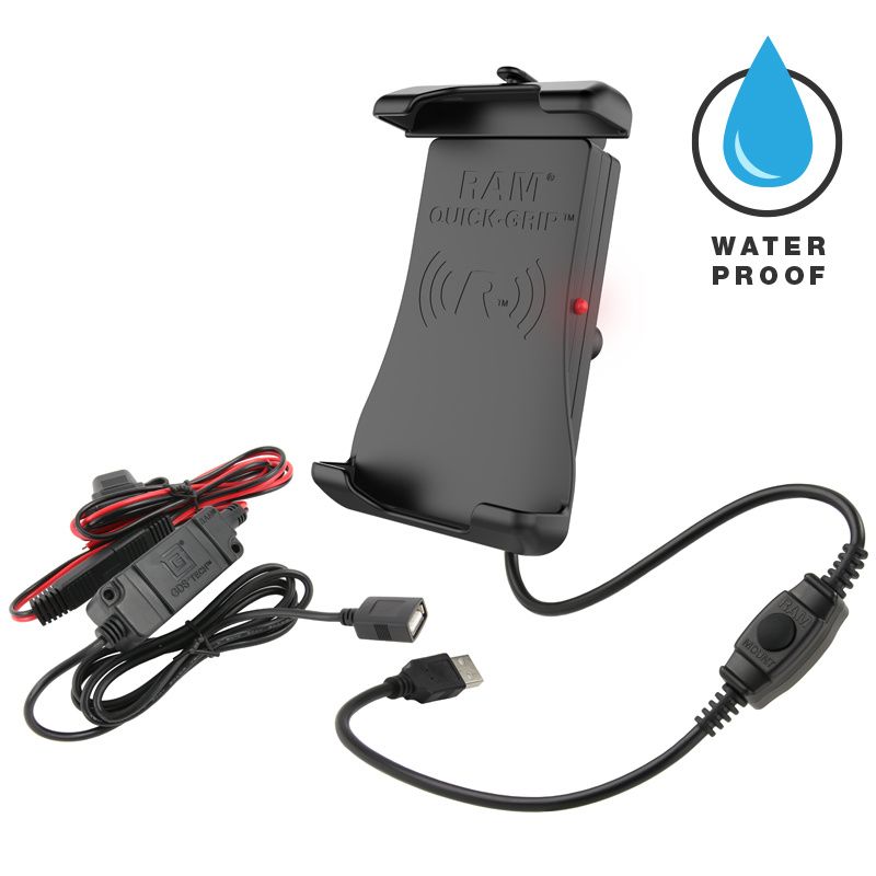 RAM Mounts Quick-Grip waterbestendige Qi-telefoonhouder, artikel 91110085