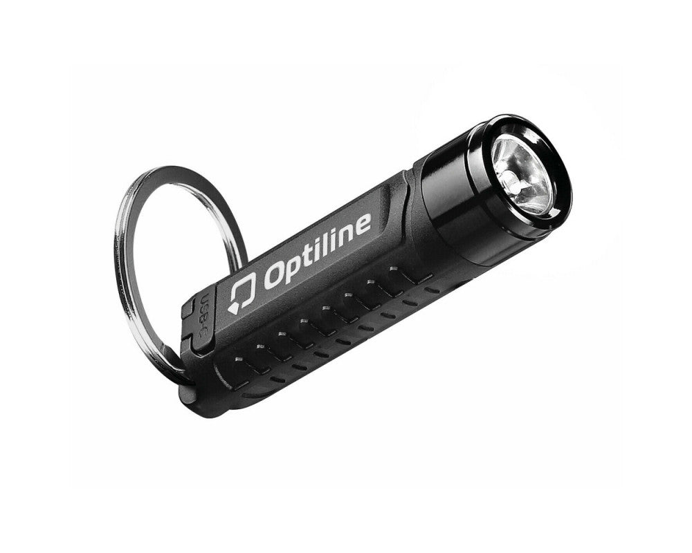Optiline Opti Tracker sleutelhanger zaklamp, werkt met Apple "find my" oplaadbaar via USB-C poort