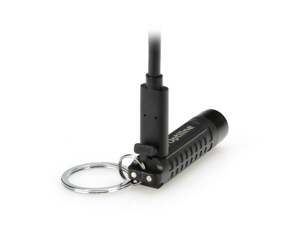 Optiline Opti Tracker sleutelhanger zaklamp, werkt met Apple "find my" oplaadbaar via USB-C poort