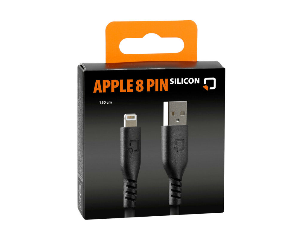 Optiline siliconen laad en synchronisatiekabel USB A -> Apple 8pin - 150cm met verstevigde hals