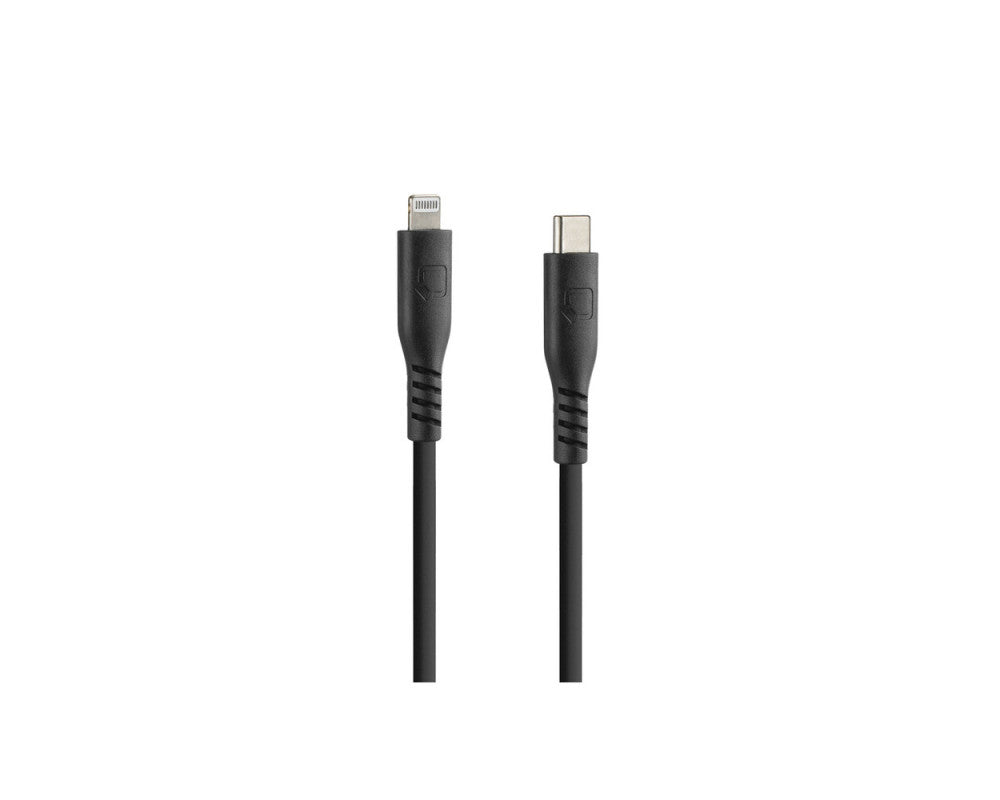 Optiline siliconen laad en synchronisatiekabel USB C -> Apple 8pin - 60cm met verstevigde hals
