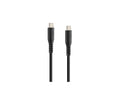 Optiline siliconen laad en synchronisatiekabel USB C -> USB C - 20cm met verstevigde hals