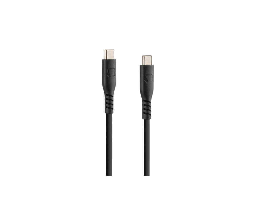 Optiline siliconen laad en synchronisatiekabel USB C -> USB C - 20cm met verstevigde hals