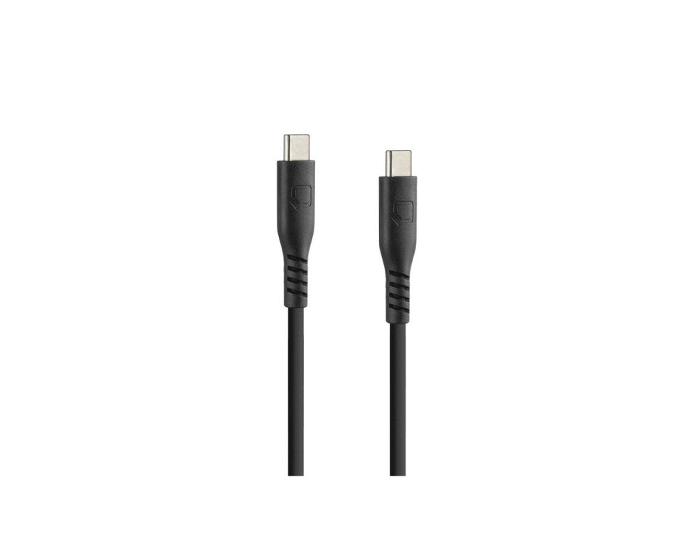 Optiline siliconen laad en synchronisatiekabel USB C -> USB C - 60cm met verstevigde hals