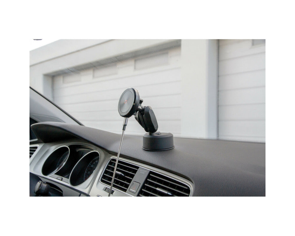 Optiline magnetische telefoonhouder met draadloos laden en zelfklevende zuignap 15W max, MagSafe