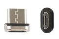 Kabeladapter micro-usb F - magnetisch Brodit 0.1m zilver