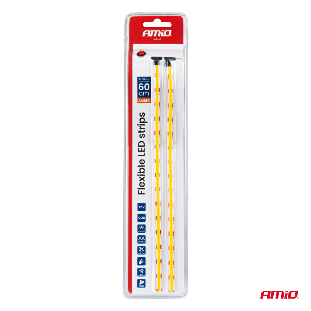 Flexibele LED COB-strips amber 2x30 cm 12V AMiO 04572 - AMiO 04572 - productafbeelding 9