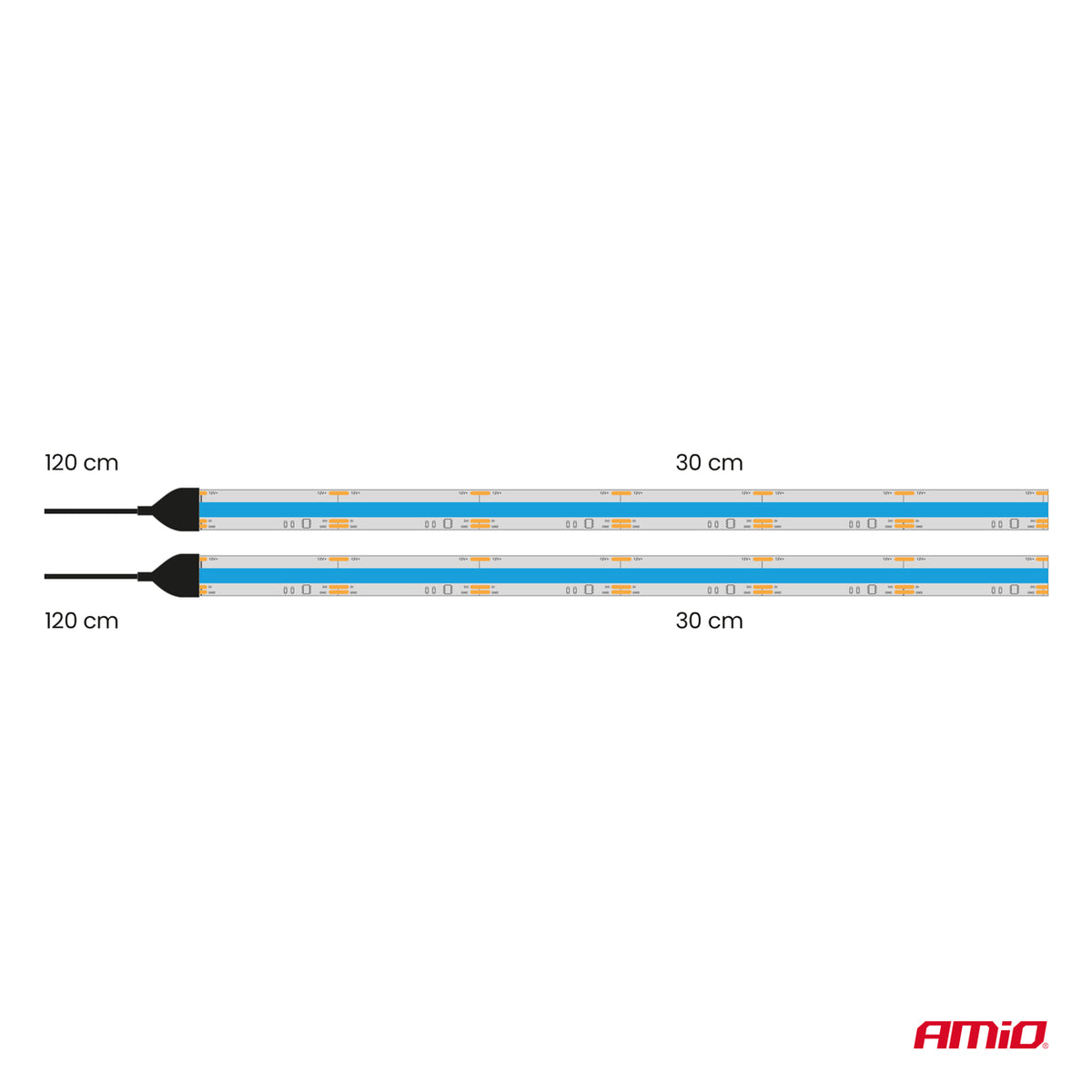 Flexibele LED COB-strips blauw 2x30 cm 12V AMiO 04571 - AMiO 04571 - productafbeelding 9