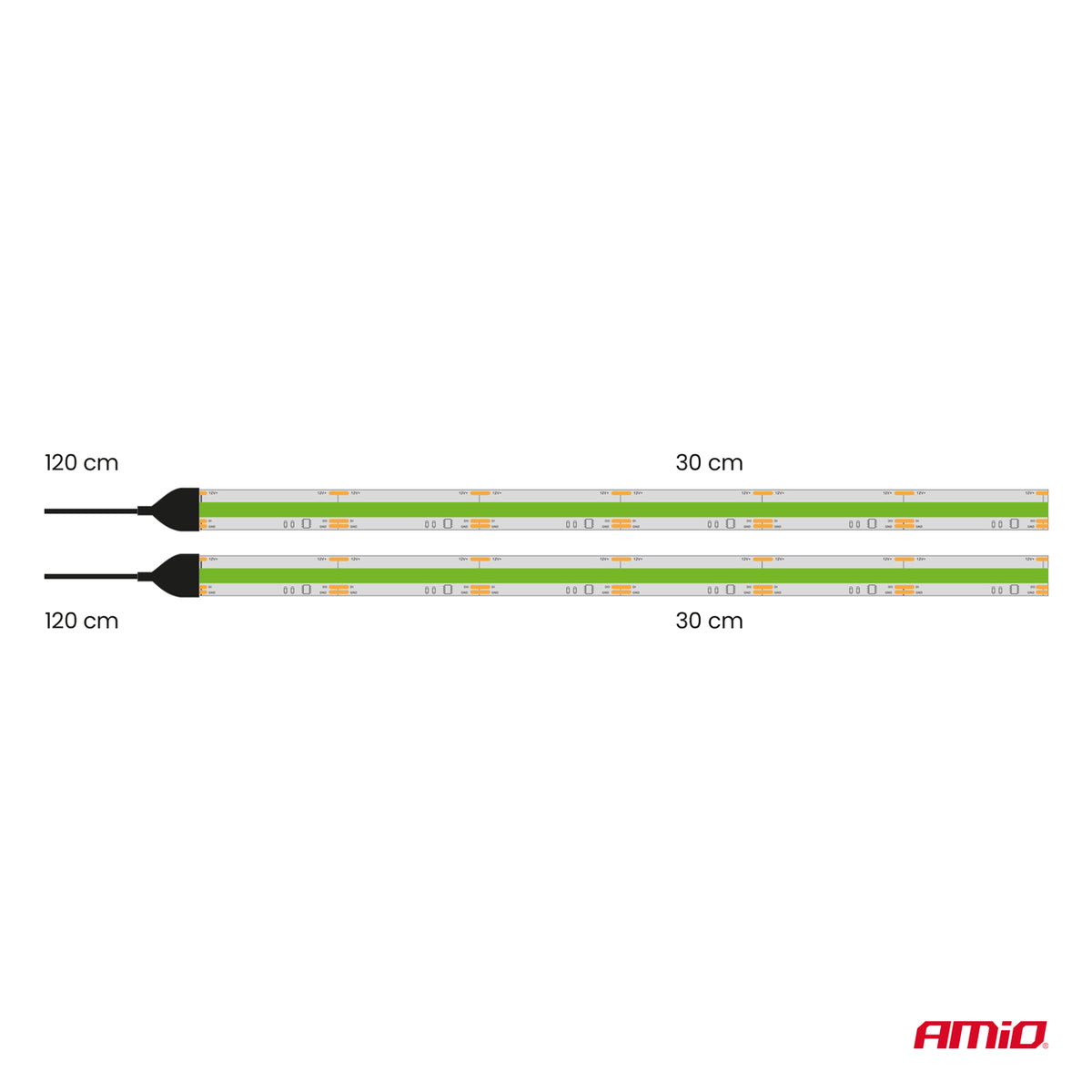 Flexibele LED COB-strips groen 2x30 cm 12V AMiO 04573 - AMiO 04573 - productafbeelding 9