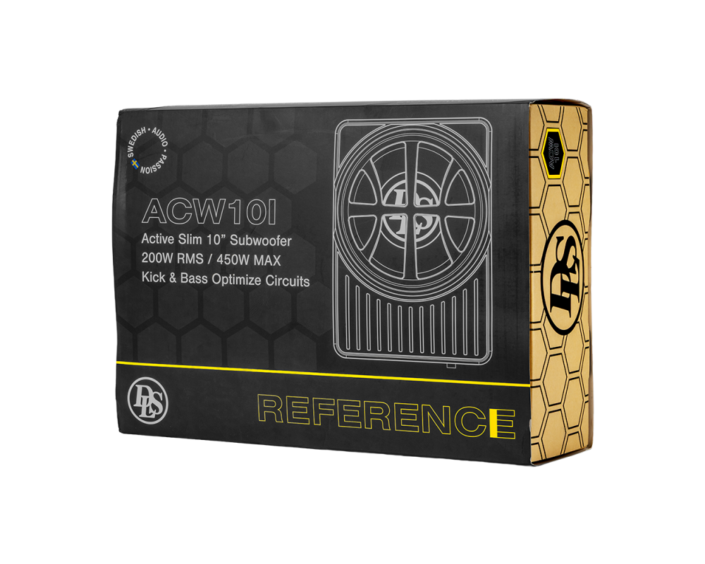 DLS 10" versterkte subwoofer ACW10i underseat