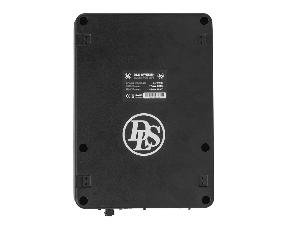 DLS 10" versterkte subwoofer ACW10i underseat