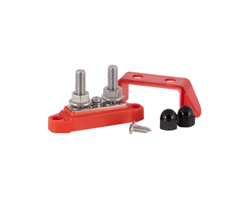 Distribution blok Red, 2xM8 + 1xM4