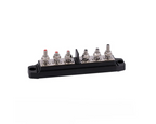 Distribution blok 3x red M8, 3x black M8