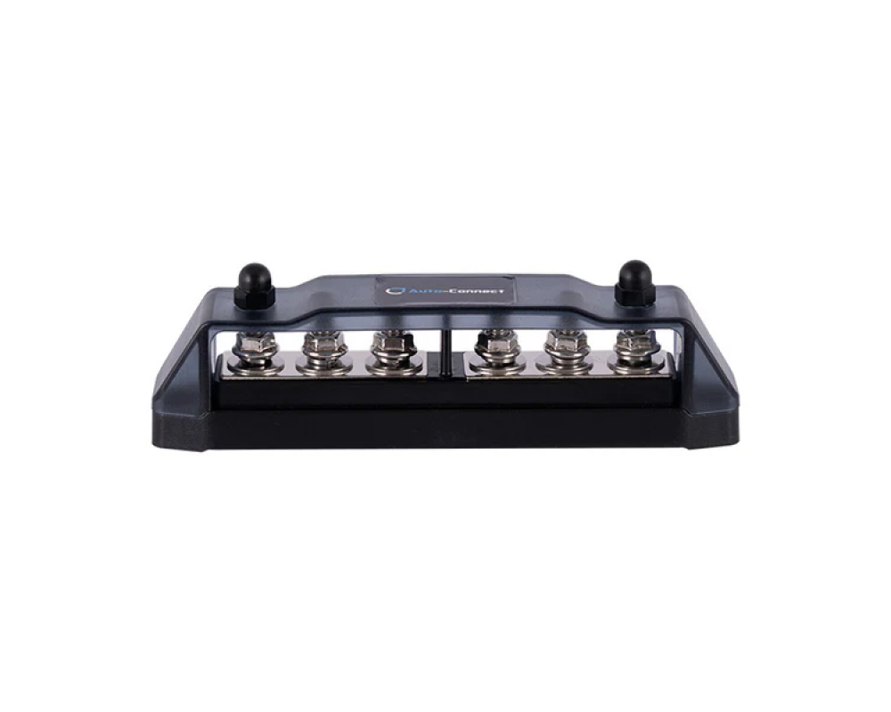 Distribution blok 3x red M8, 3x black M8