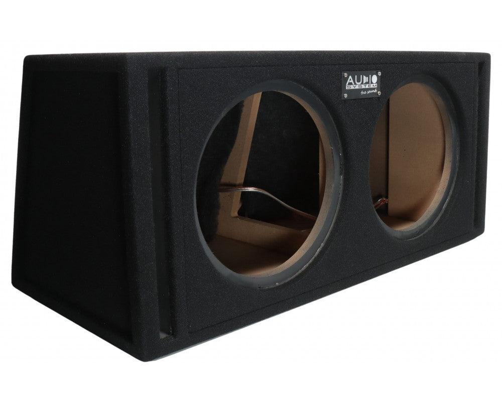 AUDIO SYSTEM Dubbele lege behuizing. Bassreflexbehuizing van 2x 42 Liter voor 2x 30 cm Bass