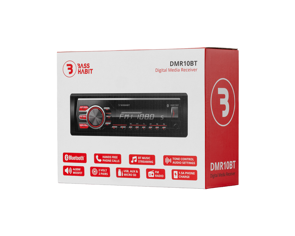 Bass Habit Media Reciver USB, AUX , BT