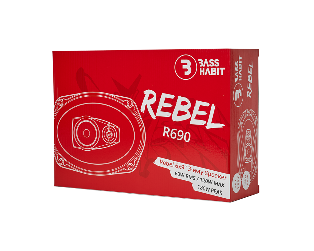 BASS HABIT REBEL 6x9" 3-way speaker'