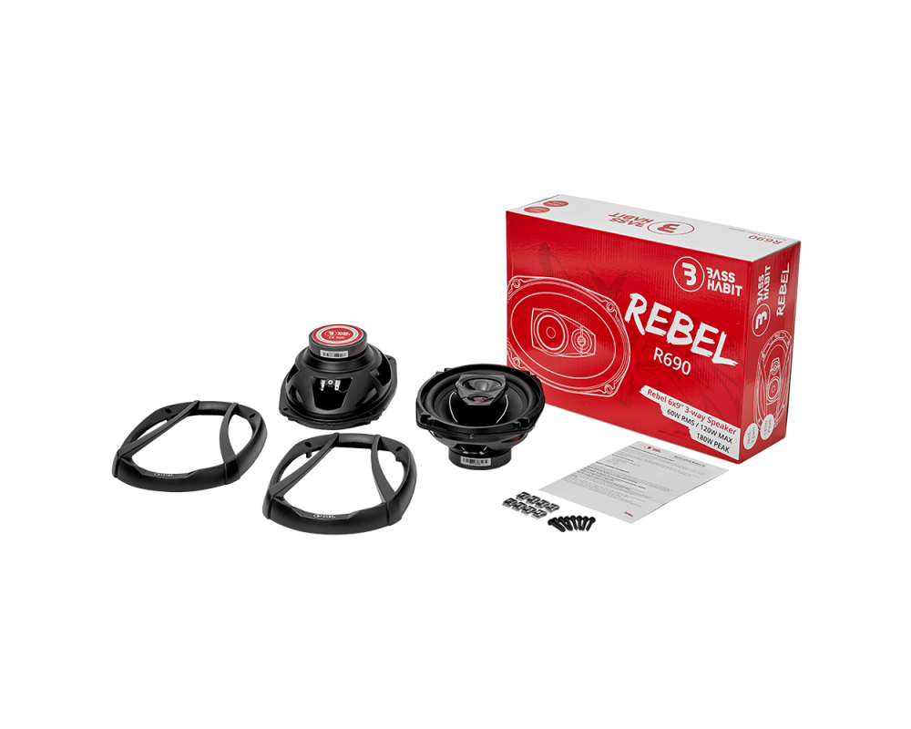 BASS HABIT REBEL 6x9" 3-way speaker'