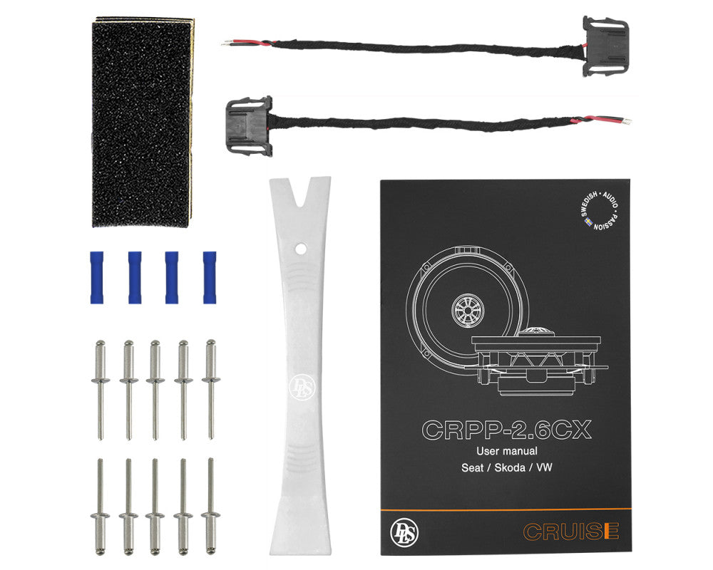 DLS Cruise Volkswagen 6,5"/165mm, Plug'n'Play Coaxiaal Luidspreker