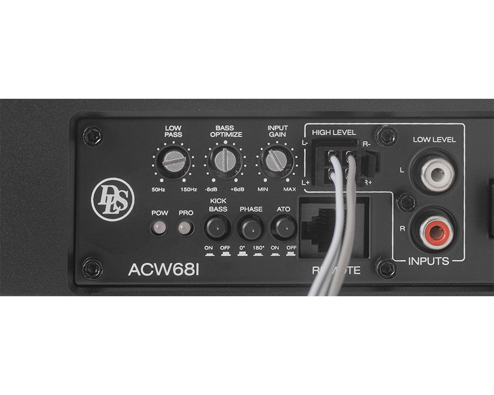 DLS 6x8" versterkte subwoofer ACW68 underseat