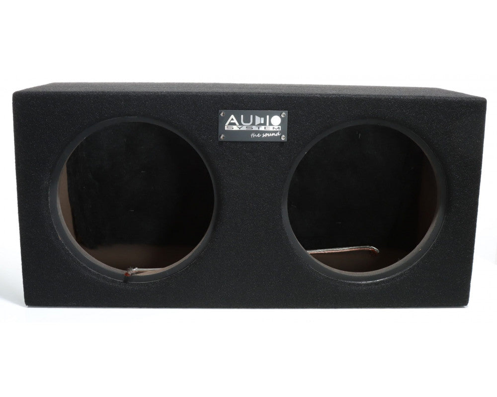 AUDIO SYSTEM Lege behuizing. Gesloten behuizing met 2x23 liter voor 25 cm bas