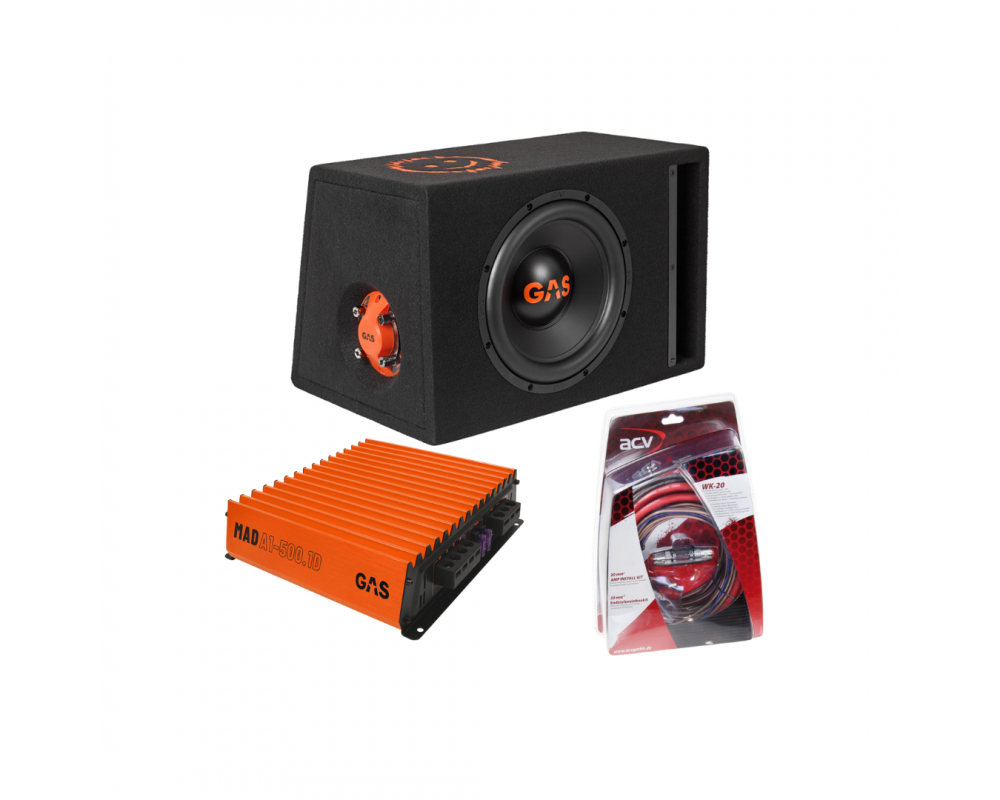 GAS MAD Subwoofer set MAD B2-110 (gepoort) + MAD A1-500.1D + WK-20 afbeelding 2