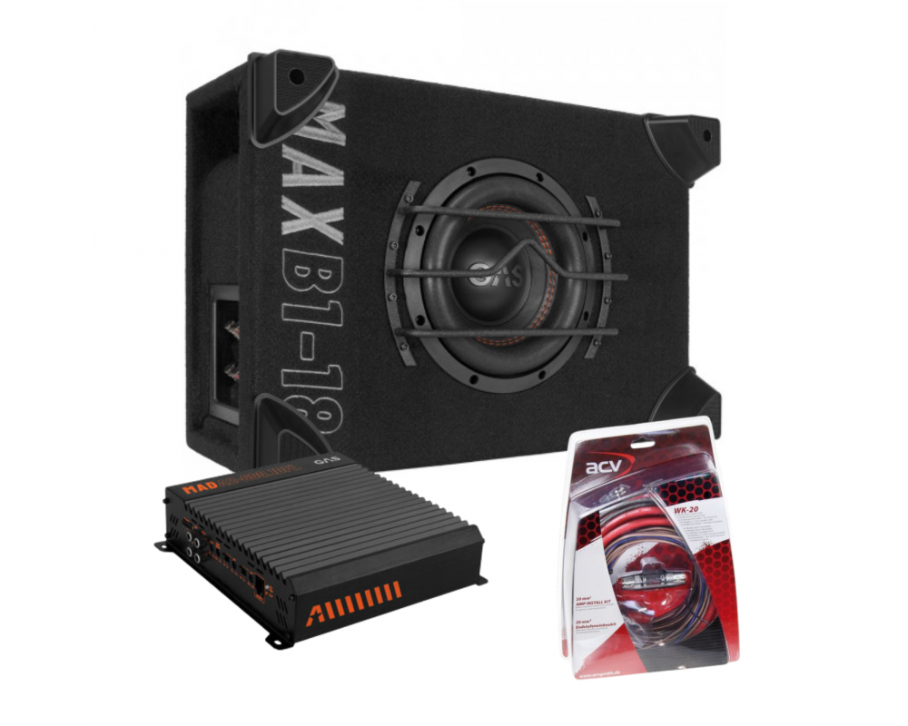 GAS MAX Subwoofer set MAX B1-18 + MAD A2-600.1DFL + WK-20 afbeelding 2