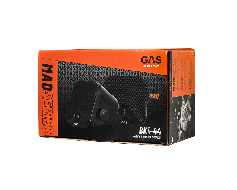 GAS MAD BK1-44 2-way box speaker - black, opbouwspeaker 10cm afbeelding 10
